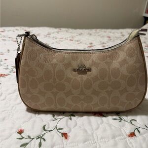 Coach Beige Signature Shoulder Bag